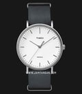 Timex TW2P91300 Weekender White Dial Black Leather Strap-0