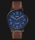 Timex TW2R25700 The Waterbury Blue Dial Brown Leather Strap-0