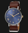 Timex TW2R28700 Southview Blue Dial Brown Leather Strap-0