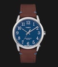 Timex TW2R36000 Easy Reader Unisex Blue Dial Brown Leather Strap-0