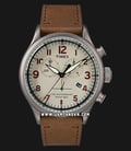 Timex The Waterbury TW2R38300 Chronograph Mens Beige Dial Brown Leather Strap-0