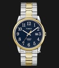 Timex Easy Reader TW2R58500 Indiglo Blue Dial Dual Tone Stainless Steel Strap-0