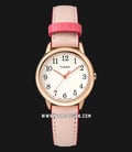 Timex Easy Reader TW2R62800 Indiglo White Dial Pink Leather Strap-0