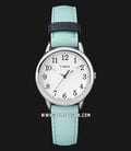 Timex Easy Reader TW2R62900 Indiglo White Dial Cyan Leather Strap-0