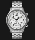 Timex TW2R68900 MK1 Steel Chronograph Mens White Dial Stainless Steel Strap-0