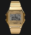 Timex T80 TW2R79000 Indiglo Digital Dial Gold Stainless Steel Strap-0