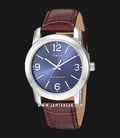 Timex Classic TW2R86800 Men Blue Dial Brown Leather Strap-0