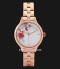 Timex Crystal Bloom TW2R87600 Ladies White and Flower Dial Rose Gold Stainless Steel Strap-0