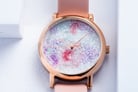 Timex Crystal Bloom TW2R87800 Ladies Multicolour Dial Pink Leather Strap-4