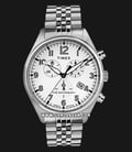 Timex TW2R88500 The Waterbury Traditional Chronograph Mens White Dial Stainless Steel Strap-0