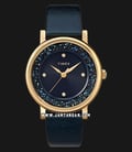 Timex Style Elevated TW2R93100 Ladies Blue Navy Dial Blue Navy Leather Strap-0