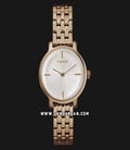 Timex TW2R94000 Milano Oval Ladies White Dial Rose Gold Stainless Steel Strap-0