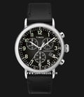 Timex TW2T21100 INDIGLO Standard Chronograph Black Dial Black Leather Strap-0