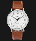 Timex TW2T27500 Waterbury Classic White Dial Brown Leather Strap-0