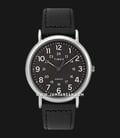Timex Weekender TW2T30700 Indiglo Black Dial Black Leather Strap-0