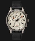 Timex TW2T32700 Todd Snyder Chronograph Mens Cream Dial Black Leather Strap-0