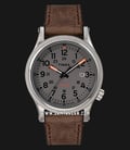 Timex Allied TW2T33300 LT Grey Dial Brown Leather Strap-0