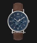 Timex TW2T35100 Southview Multifunction Blue Dial Brown Leather Strap-0