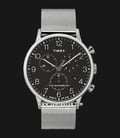Timex The Waterbury TW2T36600 INDIGLO Chronograph Black Dial Stainless Steel Strap-0