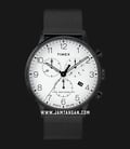 Timex The Waterbury TW2T36800 INDIGLO Chronograph White Dial Black Stainless Steel Strap-0