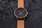 Timex Fairfield TW2T37100 Indiglo Chronograph Black Dial Rose Gold Mesh Strap-4