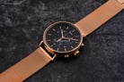 Timex Fairfield TW2T37100 Indiglo Chronograph Black Dial Rose Gold Mesh Strap-6