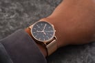 Timex Fairfield TW2T37100 Indiglo Chronograph Black Dial Rose Gold Mesh Strap-7