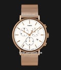 Timex Fairfield TW2T37200 Indiglo Chronograph White Dial Rose Gold Stainless Steel Strap-0