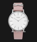 Timex Transcend TW2T47900 Ladies White Dial Pink Leather Strap-0