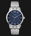 Timex Classic TW2T59800 Premium Blue Dial Stainless Steel Strap-0