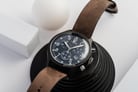 Timex MK1 Steel TW2T68000 Chronograph Mens Blue Navy Dial Brown Leather Strap-3