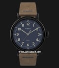 Timex Weekender TW2T69400 Indiglo Black Dial Taupe Leather Strap-0
