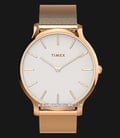 Timex Transcend TW2T73900 Light Pink Dial Rose Gold Stainless Steel Strap-0