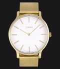 Timex Transcend TW2T74100 White Dial Gold Stainless Steel Strap-0
