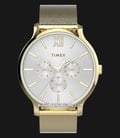 Timex Transcend TW2T74600 Ladies Silver Dial Gold Mesh Strap-0