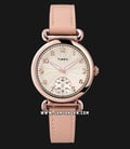 Timex Model 23 TW2T88400 Ladies Silver Texture Dial Pink Leather Strap-0