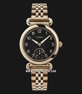 Timex Model 23 TW2T88700 Ladies Black Texture Dial Gold Stainless Steel Strap-0