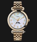 Timex Model 23 TW2T89500 Ladies Mother Of Pearl Dial Gold Stainless Steel Strap-0