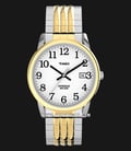 Timex Easy Reader TW2U08900 Indiglo White Dial Dual Tone Stainless Steel Strap-0