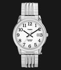 Timex Easy Reader TW2U09000 Indiglo White Dial Stainless Steel Strap-0