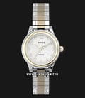 Timex Classic TW2U09200 Ladies Silver Dial Dual Tone Stainless Steel Strap-0