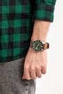 Timex Navi XL TW2U09800 Automatic Green Olive Dial Brown Leather Strap-3