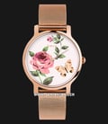 Timex Full Bloom TW2U19000 Flower Motif Dial Rose Gold Mesh Strap-0