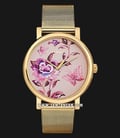 Timex Full Bloom TW2U19400 Multicolor Flower Motif Dial Gold Stainless Steel Strap-0