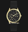 Timex Starstruck TW2U57300 Black With Gold Stars Dial Black Leather Strap-0
