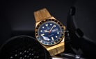 Timex Q Reissue TW2U61400 Blue Dial Gold Stainless Steel Strap-6