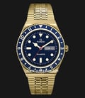 Timex Q TW2U62000 Reissue Blue Dial Gold Stainless Steel Strap-0