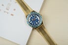 Timex Q TW2U62000 Reissue Blue Dial Gold Stainless Steel Strap-5