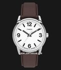 Timex Easy Reader TW2U71600 Indiglo White Dial Brown Leather Strap-0
