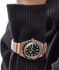 Timex Q TW2U81400 Black Dial Rose Gold Stainless Steel Expansion Strap-4